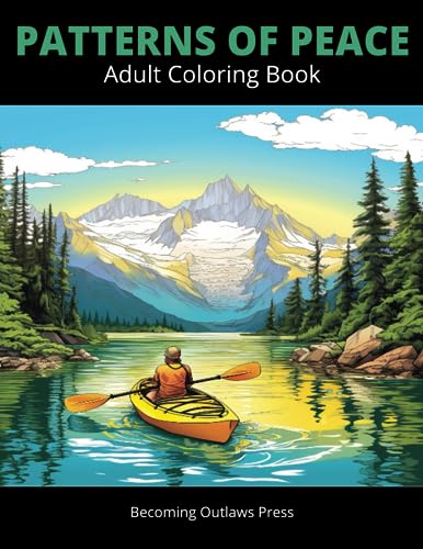 illustration of person canoeing in wilderness